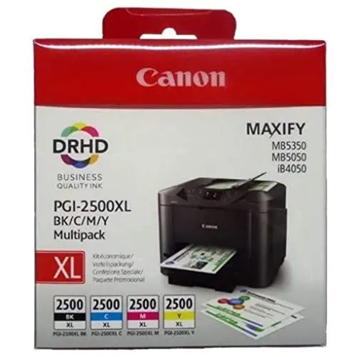Lot de cartouches d'encre Canon MAXIFY PGI-2500XL Grand Format (BK/C/M/Y)